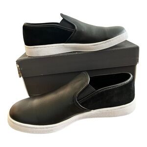 Neil Barrett Lightning Bolt Leather Slip-On Sneakers NWT EU 38 (Fits 8–8.5)